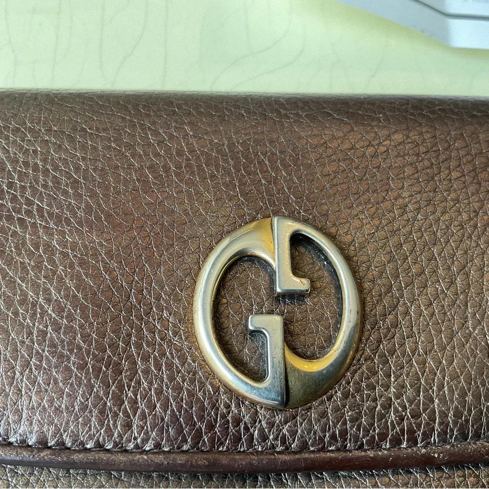 Gucci Brown Leather Continental Wallet - Picture 6 of 6